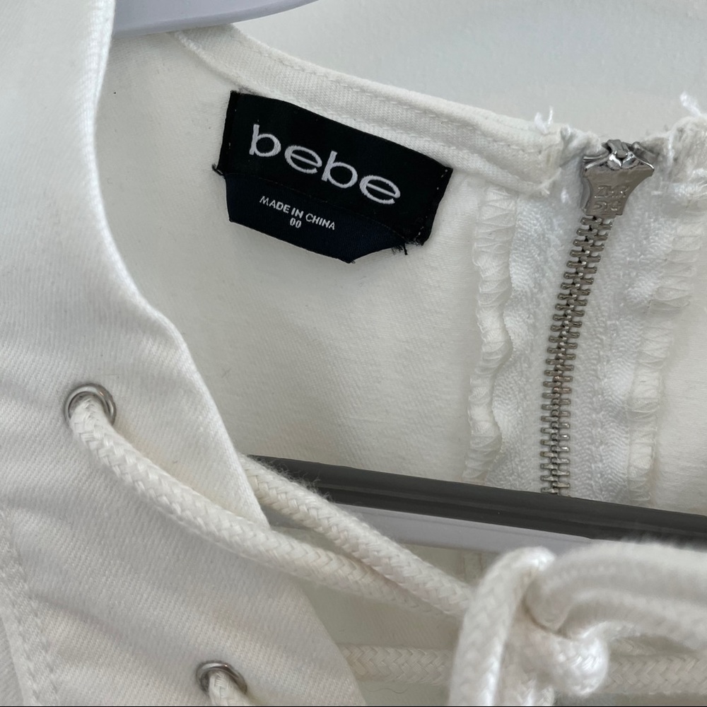 Bebe white denim romper - Picture 4 of 4